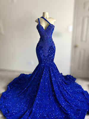 Blue Ata Sequin Dress