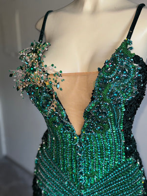 Emerald Green Sequin Dress